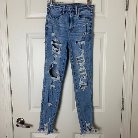 American Eagle Next Level Stretch Super Hi-Rise Jegging Women Size 2 - Picture 1 of 6